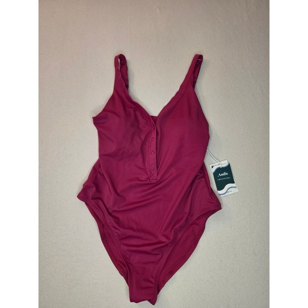 Andie Ipanema One Piece Swimsuit Red Medium NWT